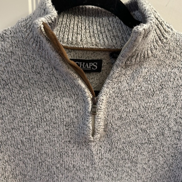Chaps RL Quarter Zip Sweater Men’s sz L - Picture 2 of 5